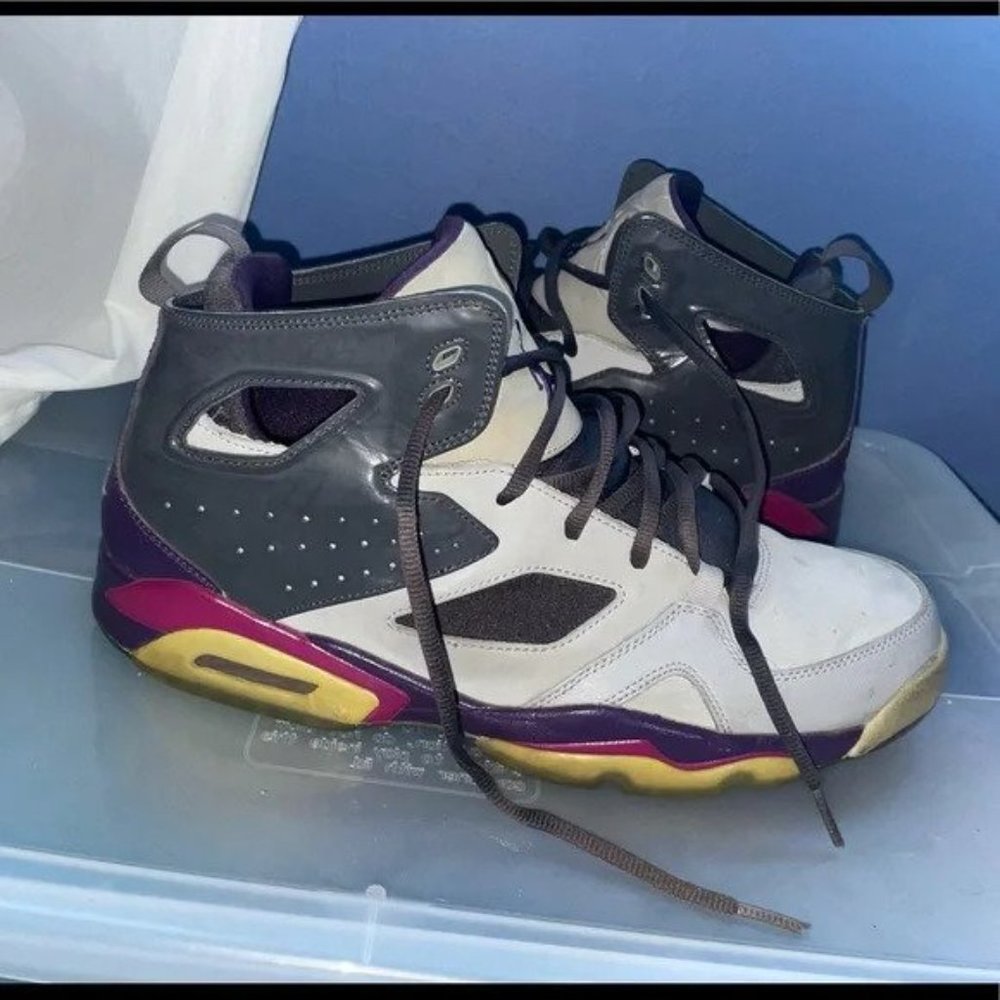 Jordan Flight Club 91 Purp And Nike Lebron XIV Low Dark Stucco Size 11.5 Bundle